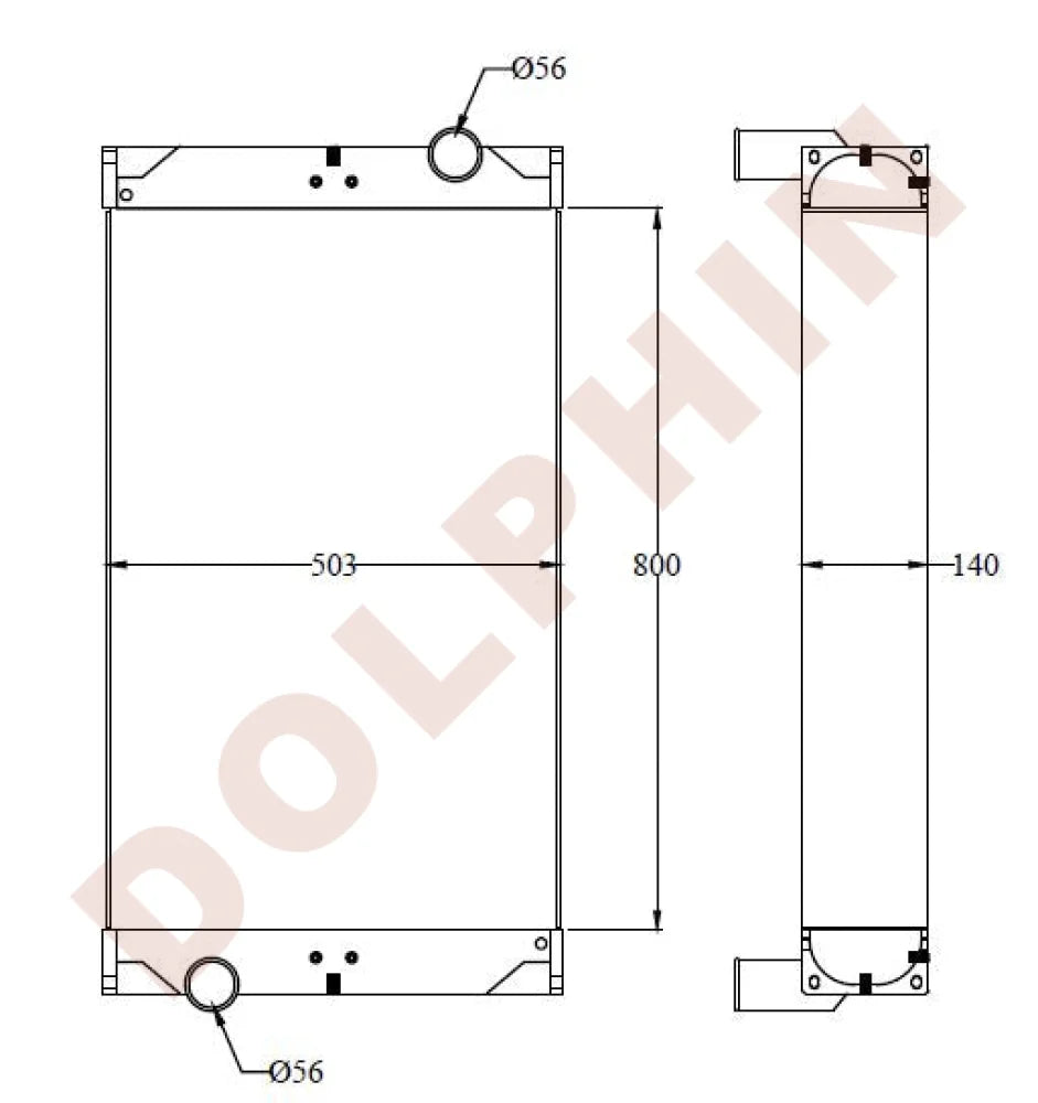 Radiator - 800 x 503 x 140 mm | Dolphin Catalogue
