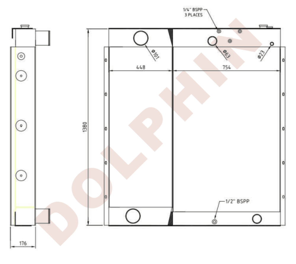 CATERPILLAR Radiator - CAT C13 (Combi cooler) | Dolphin Catalogue