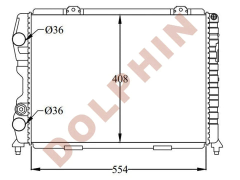 ALFA RADIATOR - GTV/SPIDER 2.0i JTS/3.0i/3.2i/2.0TS (1995-1998) 555 x 408 x 40 mm Radiator
