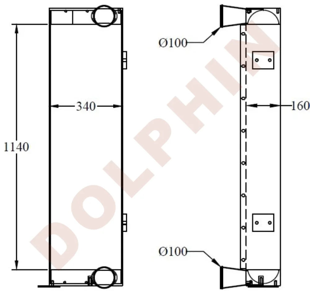 ATLAS COPCO Radiator - ROC L8 Inter cooler M-1 - 1140 x 340 x 160 mm ...