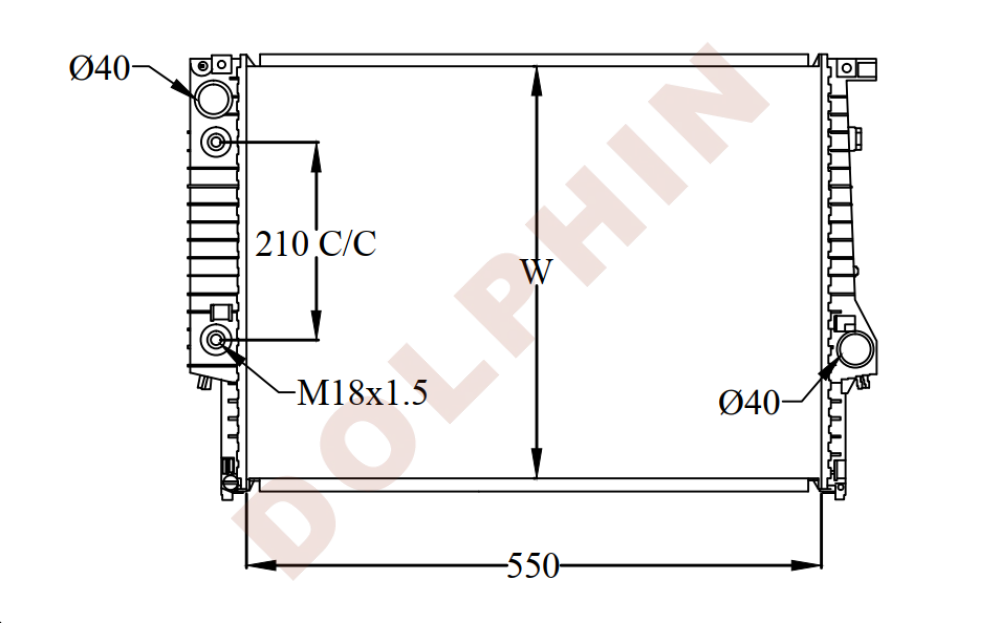 BMW RADIATOR - 3.0i 2.7i 2.5i 320i 324d 324 Td 730i 325i 325iX 530i 730iL (1985-1994) 550 x 438 x 32 mm Radiator