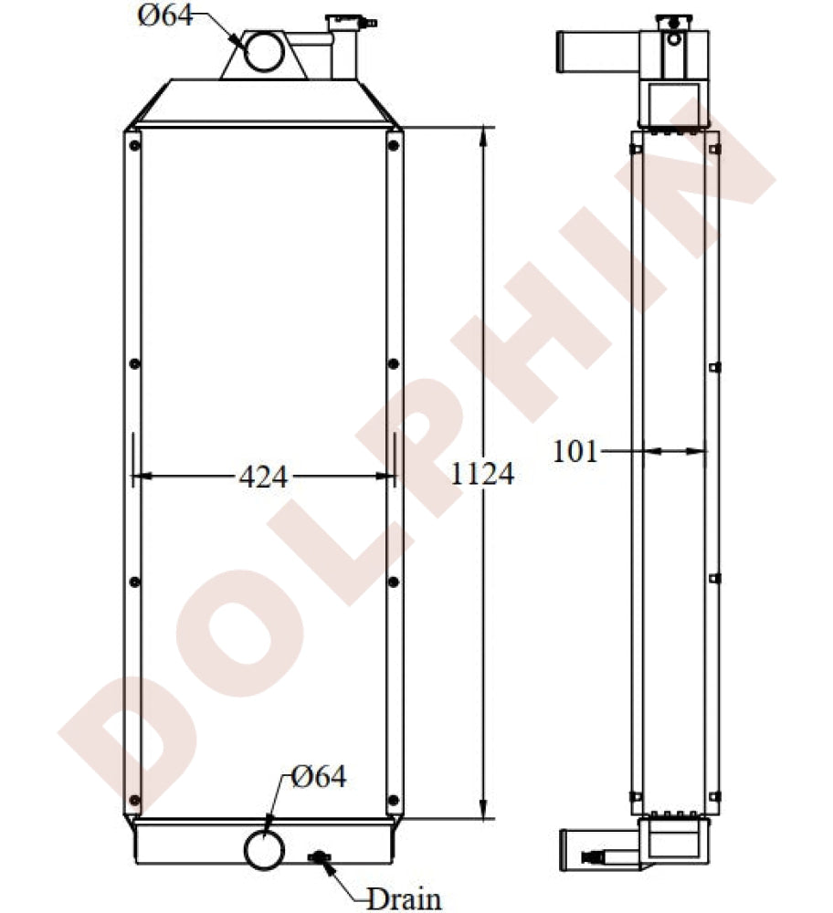 CATERPILLAR Radiator - Excavator 345C, 345C L, 345C MH, Mobile HYD Pow ...