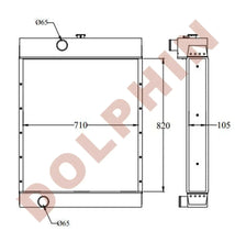 Cargar imagen en el visor de la galería, CATERPILLAR RadiatorCAT 3306 Engine - 820 x 710 x 105 mm Radiator
