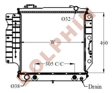 تحميل الصورة إلى عارض المعرض، CHRYSLER RADIATOR - 2.1 D 2.5 I 4.0 I 4.2 i (1989-1996) 460 x 501 x 32 mm Radiator
