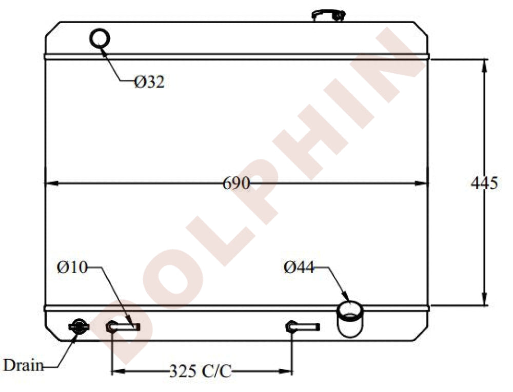 CLASSIC CAR Radiator - Calssic car - 445 x 690 x 64 mm | Dolphin Catalogue