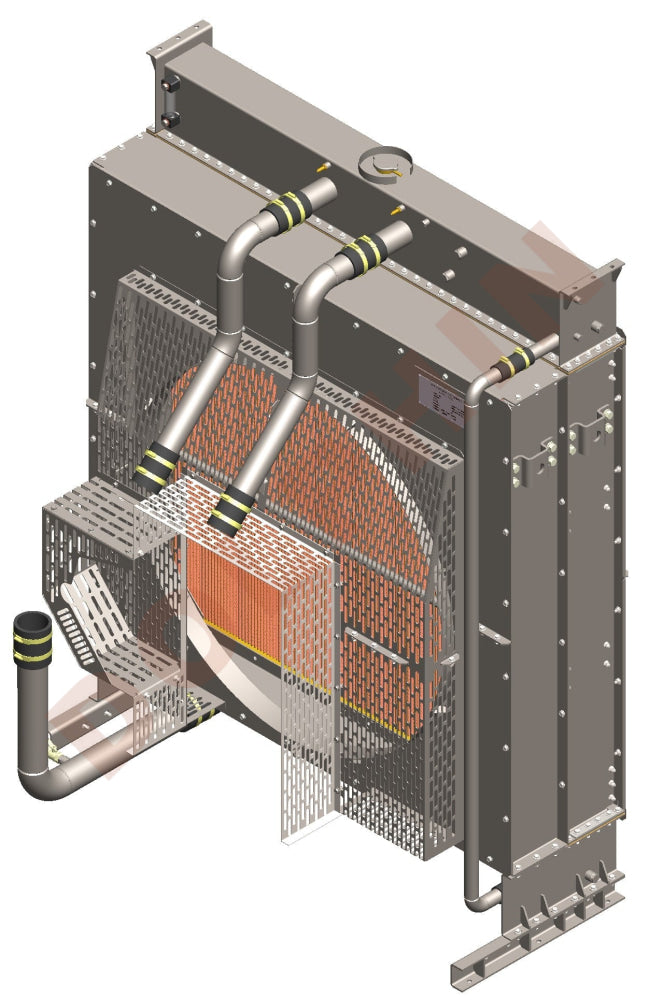 CUMMINS Radiator - VTA28 G6, 722 kWm, 1500PM - Overall Size : 2100 x 1 ...