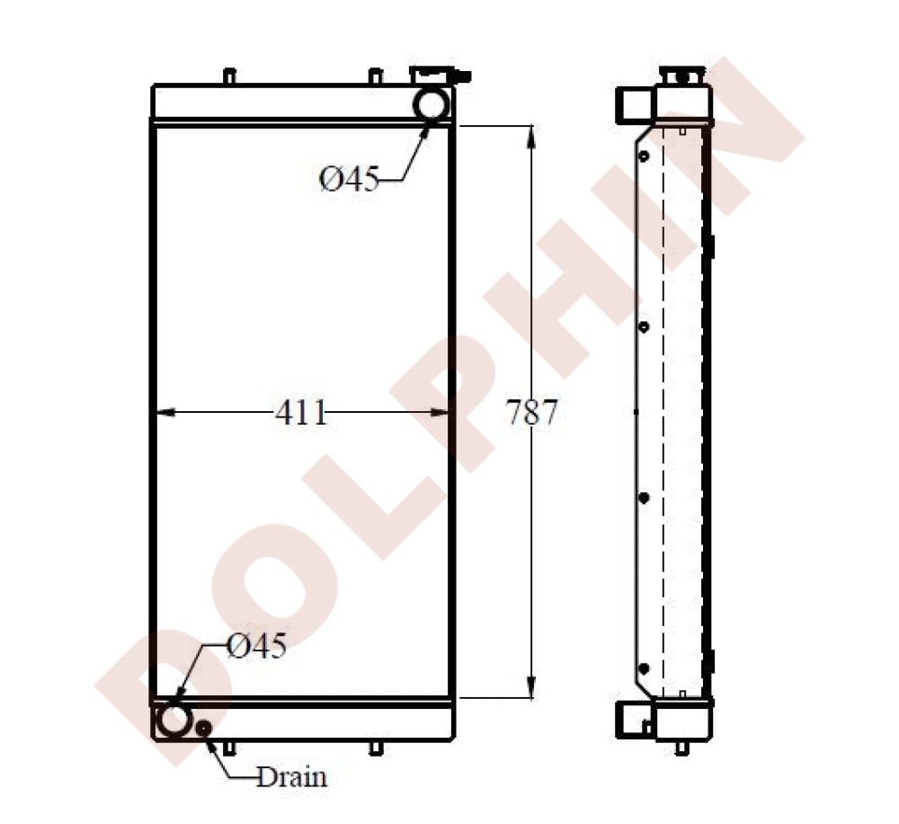 Buggy Rear Radiator Custom Built Radiator - Desert Buggy - 787 x 411 x 54 mm | Dolphin ...
