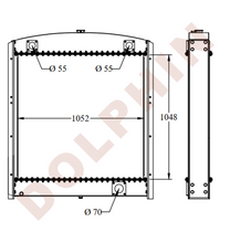 Load image into Gallery viewer, DETROIT Radiator - DETROIT 12VA - 1048 x 1052 x 110 mm Radiator
