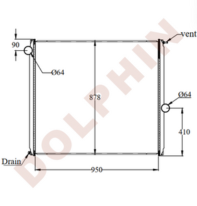FORD Radiator - AT/LT9513, 9522 Series - 950 x 878 x 48 mm | Dolphin ...