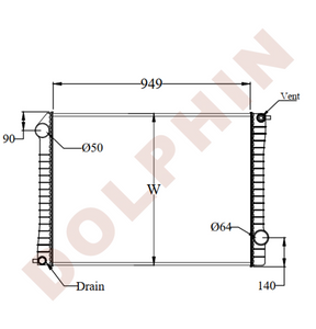 FORD Radiator - CF7000, 8000, CFT8000, L8000F 949 x 734 x 48 mm ...