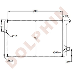 FORD Radiator - L/LT8500 Series (1996-1998) 890 x 605 x 45 mm | Dolphin ...