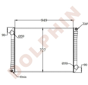 FORD Radiator - LN7000, LN/LT8000 Series (1988-1994) 949 x 727 x 48 mm ...