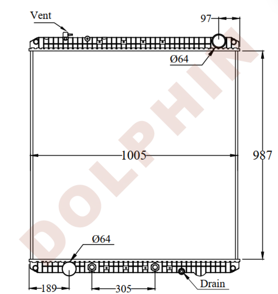 FREIGHTLINER Radiator - Cascadia 113, Cascadia 125 - 987 x 1005 x 61 m ...