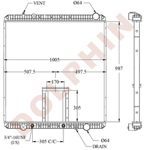 تحميل الصورة إلى عارض المعرض، FREIGHTLINER Radiator - M2-112 Business Class / Sterling (2008-) 987 x 1005 x 54 mm Radiator
