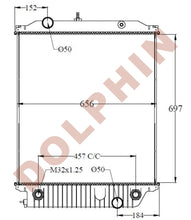 Load image into Gallery viewer, FREIGHTLINER Radiator - MB Bus chassis /MT Step van chassis,MT-45 MT-55 MB-55 (2003-2010) 697 x 656 x 54 mm Radiator

