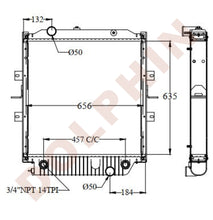 Cargar imagen en el visor de la galería, FREIGHTLINER Radiator - Vision Conventional School Bus (2002-2009) 635 x 656 x 54 mm Radiator
