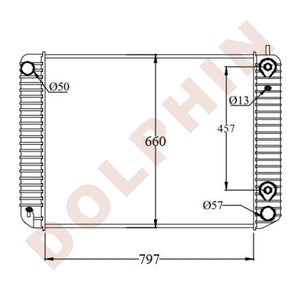 GMC Radiator - C6, C7 Series, Kodiac C60, C70, Topkick C6000, C7000 (1 ...