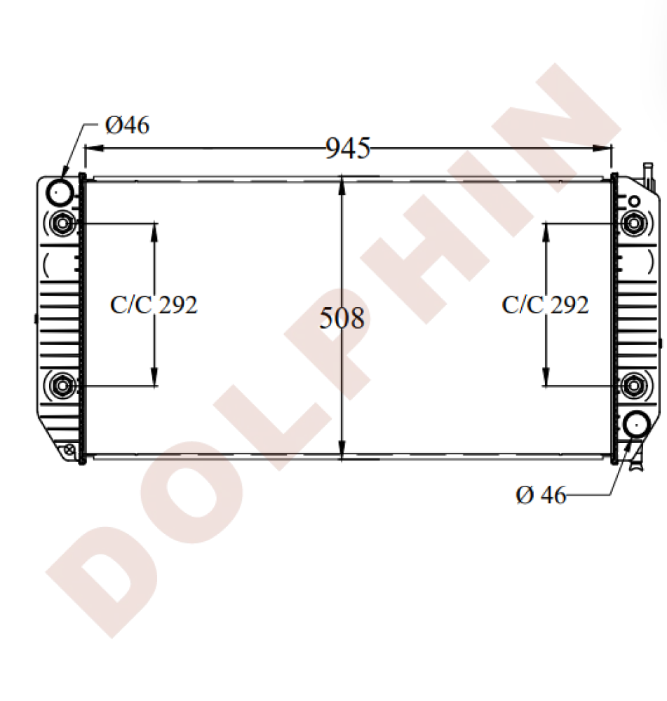 GMC Radiator - Topkick, Kodiac C4500-C5500 - 945 x 508 x 48 mm ...