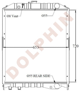 HINO Radiator - HINO RANGER - 720 x 653 x 61 mm | Dolphin Catalogue