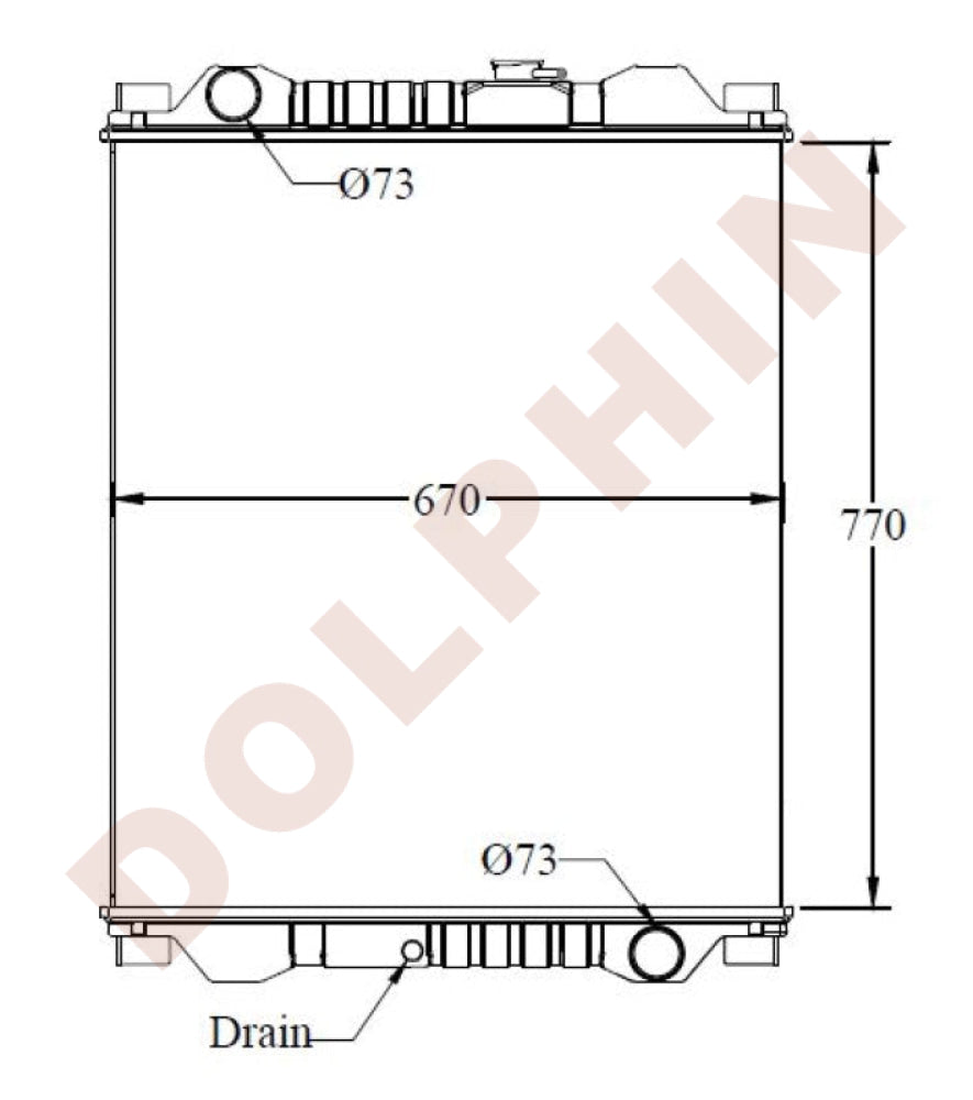 HITACHI Radiator - Excavator ZX110, ZX120, ZX135 - 770 x 670 x 61 mm ...