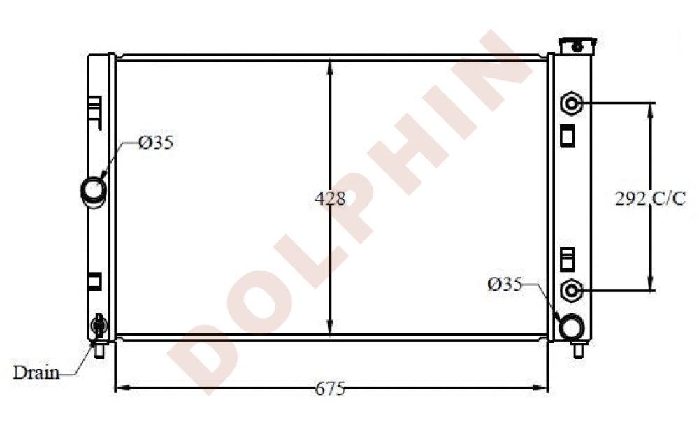 Holden Radiator 555 X 408 22 Mm