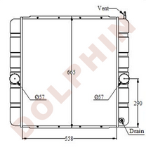 Load image into Gallery viewer, International / Navistar 3000 3600 3800 4200 4300 4400 Series Radiator
