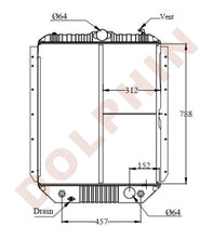 Load image into Gallery viewer, INTERNATIONAL Radiator - 3600 3800 4700 4700LP 4900 (1990-1997) 788 x 312 x 61 mm Radiator
