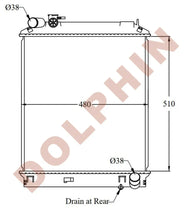 تحميل الصورة إلى عارض المعرض، ISUZU Radiator - 18i (1997-2001) 510 x 480 x 36 mm - Radiator
