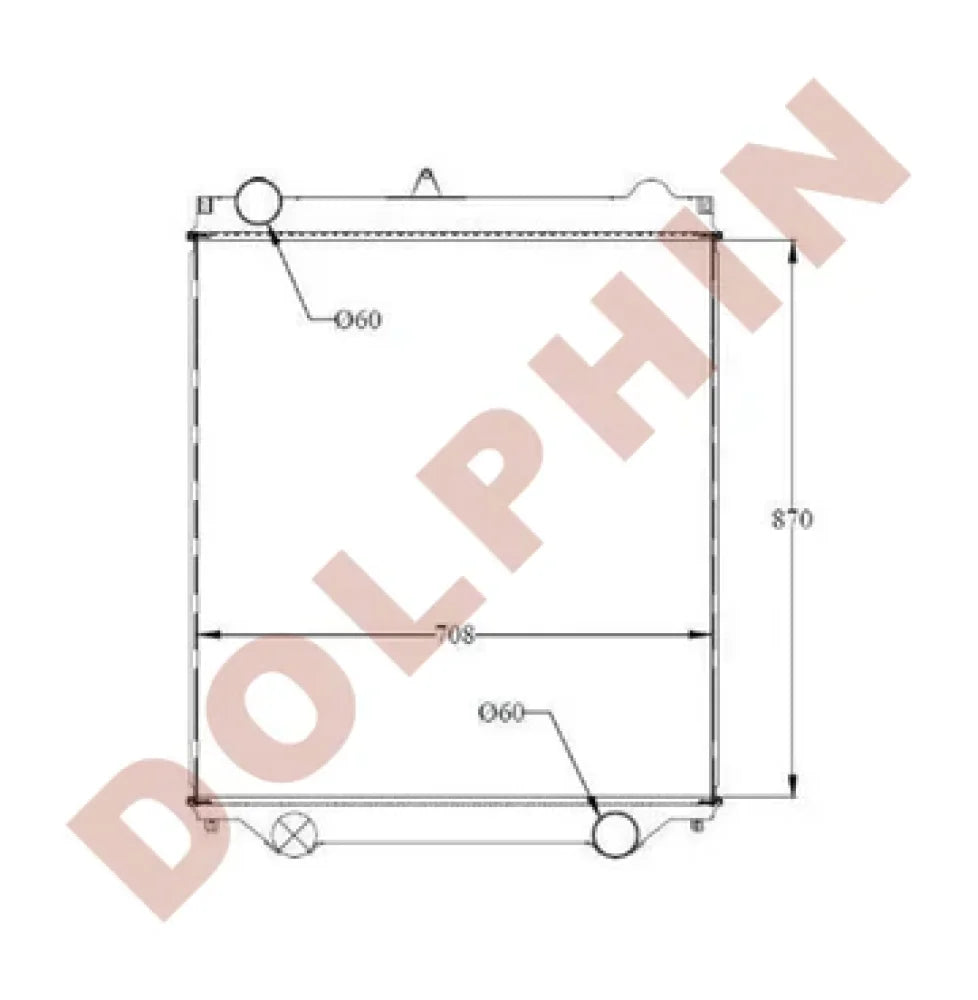 ISUZU Radiator - GIGA MAX 98D 6UZ1 CYH (2004-) 870 x 708 x 48 mm