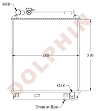 Cargar imagen en el visor de la galería, ISUZU Radiator - NNR NPR NNS NPS NCR NMR NJR NKR - 510 x 480 x 36 mm - Radiator
