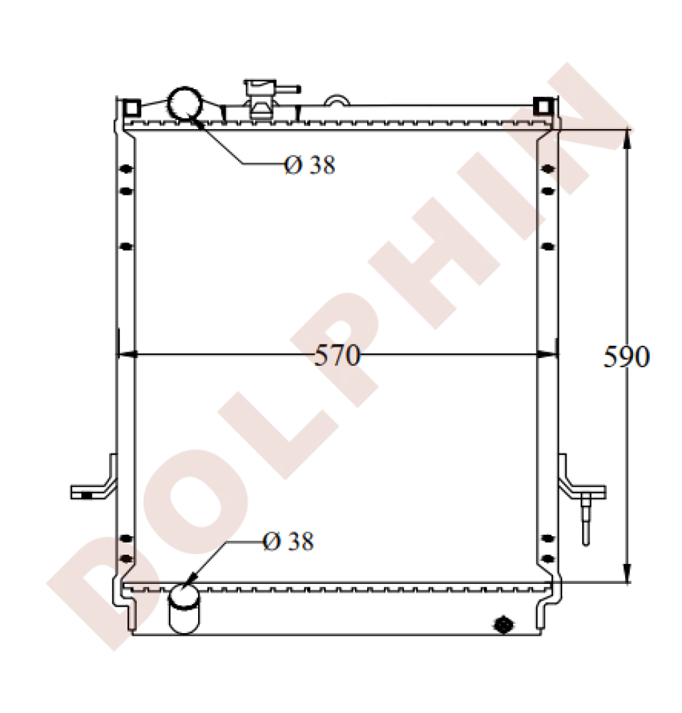 Risaraページ ISUZU Radiator - NPR70, NQR70 - 590 x 570 x 40 mm | Dolphin Catalogue