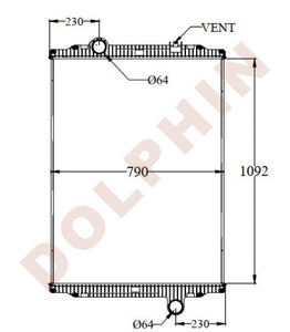 KENWORTH Radiator - T370, T400, T660 - 1092 x 790 x 48 mm | Dolphin ...