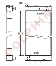 Load image into Gallery viewer, KOMATSU Radiator - 1180 x 490 x 92 mm Radiator
