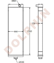Load image into Gallery viewer, KOMATSU Radiator - 1383 x 444 x 126 mm Radiator
