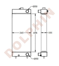 Load image into Gallery viewer, KOMATSU Radiator - 698 x 345 x 101 mm Radiator
