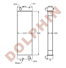 تحميل الصورة إلى عارض المعرض، KOMATSU Radiator - 930 x 322 x 101 mm Radiator
