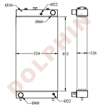 Cargar imagen en el visor de la galería, KOMATSU Radiator - 933 x 524 x 126 mm Radiator
