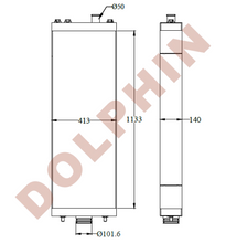 Load image into Gallery viewer, KOMATSU Radiator - 1133 x 413 x 140 mm Radiator
