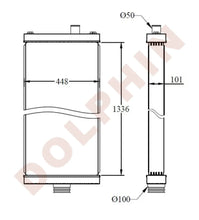 Cargar imagen en el visor de la galería, KOMATSU Radiator - Bulldozer D375A-5 D375A-5E0 - 1336 x 448 x 101 mm - Radiator
