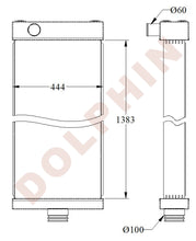 Load image into Gallery viewer, KOMATSU Radiator - HD 785-7 DUMP TRUCK - 1383 x 444 x 107 mm - Radiator
