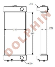 Load image into Gallery viewer, KOMATSU Radiator - Wheel Loader WA250-6 - 684 x 340 x 101 mm - Radiator
