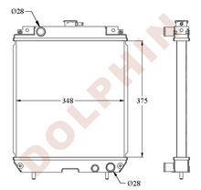 تحميل الصورة إلى عارض المعرض، KUBOTA Radiator - KX71-3 - 375 x 370 x 32 mm - Radiator
