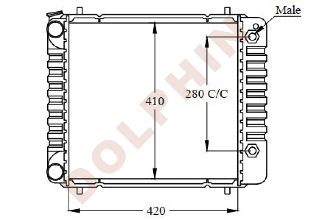 Td430 Radiator LAND ROVER Radiator - 2.5 TD, 2.5TDi (1987-1995) 420 x 410 x 61 mm ...