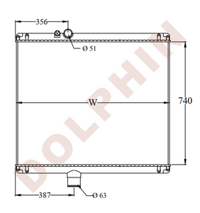 MACK Radiator - CH Series, CX Vision 740 x 1015 x 52 mm | Dolphin Catalogue
