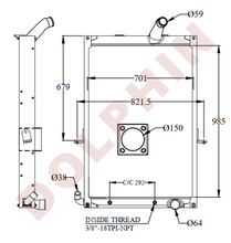 Cargar imagen en el visor de la galería, MACK Radiator - MACK LEU Series (2007-2010) 985 x 701 x 54 mm Radiator
