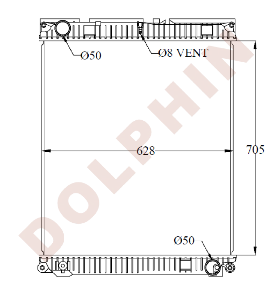 MAN Radiator - 705 x 628 x 48 mm | Dolphin Catalogue