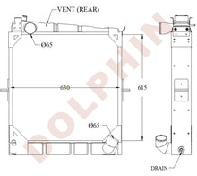 Load image into Gallery viewer, MERCEDES Radiator - 615 x 630 x 92mm Radiator
