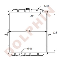 Cargar imagen en el visor de la galería, MITSUBISHI Radiator - FUSO 4D34 / 6D16 / 6D17 628 x 616 x 61 mm Radiator
