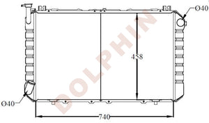 Nissan Radiator 1988-1991 Copper Brass / 740 X 458 30 Mm