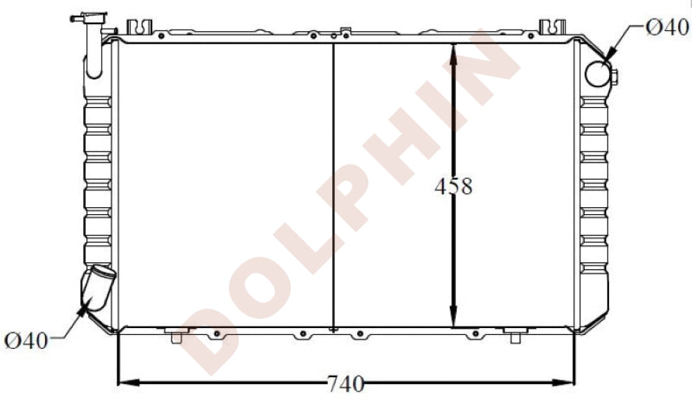 Nissan Radiator 1988-1991 Copper Brass / 740 X 458 30 Mm